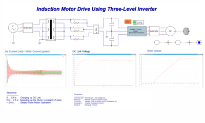感应电机三点平驱动仿真